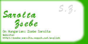 sarolta zsebe business card